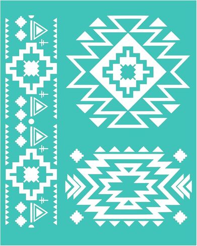 BAOFALI 9Pcs/Set Background Silkscreen Stencil,Reusable Self-Adhesive Silk Screen Printing, for Decor/Printing on Wood/Fabric/Wall/Cup/Plate/Glass/Paper, Home Festival Decorations Pattern (8x10inch) in Saudi Arabia