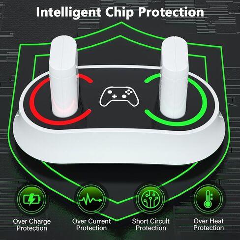 حزمة بطارية لوحدة تحكم Xbox 2x4400 مللي واط في الساعة/ 1600 مللي أمبير في الساعة، بطارية قابلة للشحن السريع وشاحن لجهاز Xbox One، محطة شحن بطارية لجهاز Xbox One S|X، One Elite، Series X|S، ملحق لجهاز Xbox in Kuwait