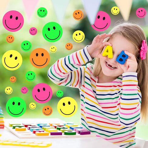 Whaline 9 Sheets Happy Smile Face Window Clings Cute Yellow Happy Face Window Decal Double-Sided Cartoon Window Stickers Reusable for Home School Office Nursery Decor in Saudi Arabia