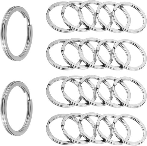 Heavy Duty Key Ring, 40Pcs Round Split Key Rings Stainless Steel Key Rings for Car Home Large Metal Dog Ring Tag Lanyards School Office DIY Craft Jewelry Making in Saudi Arabia