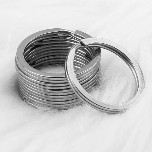 Heavy Duty Key Ring, 40Pcs Round Split Key Rings Stainless Steel Key Rings for Car Home Large Metal Dog Ring Tag Lanyards School Office DIY Craft Jewelry Making in Saudi Arabia