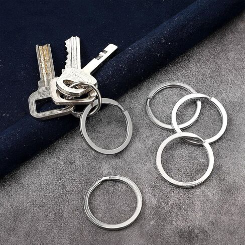 Heavy Duty Key Ring, 40Pcs Round Split Key Rings Stainless Steel Key Rings for Car Home Large Metal Dog Ring Tag Lanyards School Office DIY Craft Jewelry Making in Saudi Arabia