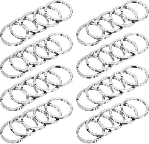 Heavy Duty Key Ring, 40Pcs Round Split Key Rings Stainless Steel Key Rings for Car Home Large Metal Dog Ring Tag Lanyards School Office DIY Craft Jewelry Making in Saudi Arabia