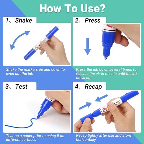 Oil Based Paint Markers, 8 Colors Dual Tip Permanent Paint Pens Paint Markers(0.7mm & 3mm), Waterproof Paint Pen for Rock Painting, Metal Wood Glass Stone Canvas Mugs Fabric Plastic in Saudi Arabia