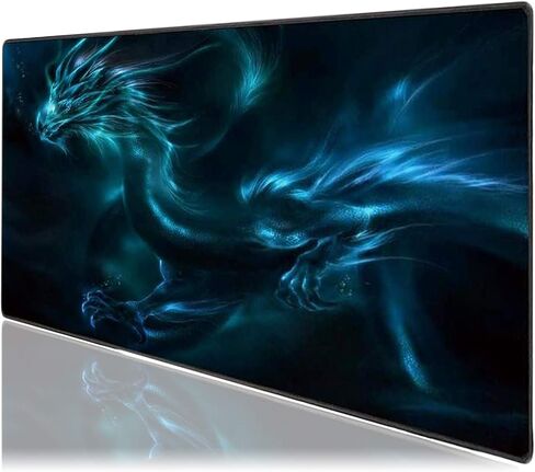 Medium Gaming Mouse Pad Mat Extended Professional Medium Size 27.5inX11.8inX0.1in Mouse Keyboard Pad with Stitched Edges, Anti-Slip Rubber Base Huge Desk Pad Mat (Dragon Medium) in Saudi Arabia