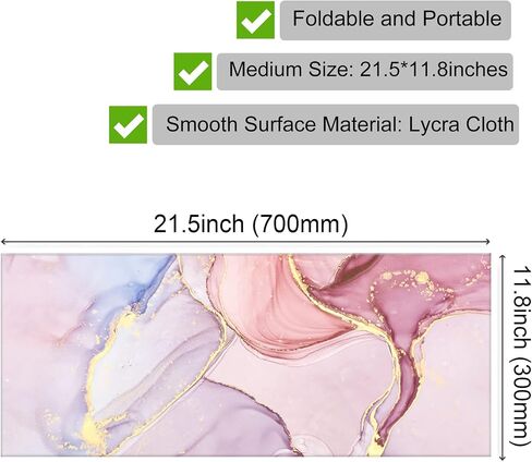 Medium Gaming Mouse Pad Mat Extended Professional Medium Size 27.5inX11.8inX0.1in Mouse Keyboard Pad with Stitched Edges, Anti-Slip Rubber Base Huge Desk Pad Mat (Dragon Medium) in Saudi Arabia