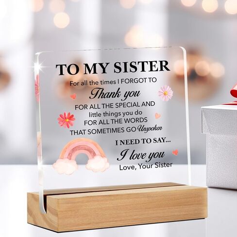 Brother Gifts From Sister Brother, Brother Present to My Brother I Just Want to Let You Know Clear Acrylic Desk Decorative Sign for Home Decor, 4 x 4 Inches in Kuwait