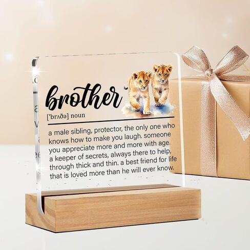 Brother Gifts From Sister Brother, Brother Present to My Brother I Just Want to Let You Know Clear Acrylic Desk Decorative Sign for Home Decor, 4 x 4 Inches in Kuwait