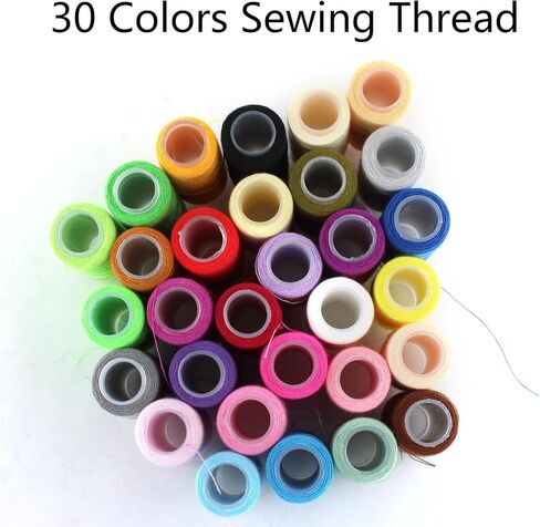 PSON 12 Colors Sewing Thread, 100 Yards Each Spools, Polyester Thread Kit for Sewing Machine, Hand Sewing, Handmade, DIY in Kuwait