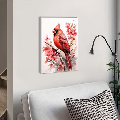 SKRYUIE Framed Paint by Numbers Kits for Adults Bird, Acrylic Flower Oil Painting by Numbers Kits for Beginner with Paintbrushes Brushes Art Canvas for Home Decor 7.87x11.81 inch / 20x30 cm v8 in Saudi Arabia