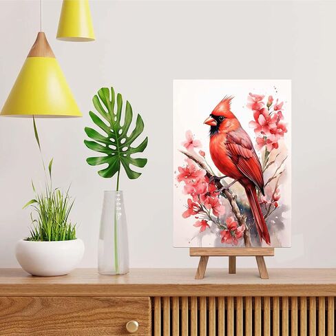 SKRYUIE Framed Paint by Numbers Kits for Adults Bird, Acrylic Flower Oil Painting by Numbers Kits for Beginner with Paintbrushes Brushes Art Canvas for Home Decor 7.87x11.81 inch / 20x30 cm v8 in Saudi Arabia