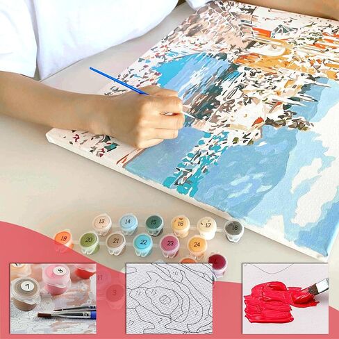 SKRYUIE Framed Paint by Numbers Kits for Adults Bird, Acrylic Flower Oil Painting by Numbers Kits for Beginner with Paintbrushes Brushes Art Canvas for Home Decor 7.87x11.81 inch / 20x30 cm v8 in Saudi Arabia