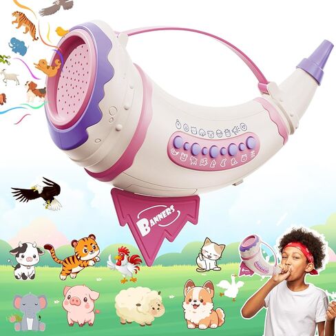 Outdoor Discovery Animal Caller Toys for Kids Toddlers, Hunting Toys with 2 Modes & 30 Realistic Animal Sounds, Animal Toys with 8" Horn and 5-Level Lights, Early Learning for Boys Girls Ages 3+ in Saudi Arabia