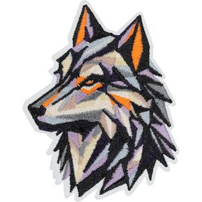 Wolf Iron On Patch Iron On or Sew On Patches Perfect for Backpacks Jeans Jackets Hats & Clothes Cute Funny Cool Embroidered Appliques Patch