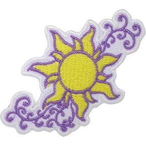 Sun Patch Iron on Patches Embroidered Badge Saw On for Jeans, Clothing, Bags, Jackets, Caps, Yellow