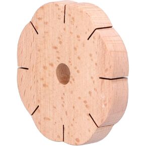 HERCHR Wooden Kumihimo Disk, 8 Slots Round Kumihimo Beading Cord Disc Bracelet Maker for Bracelets Braided Weaving Board Round Kumihimo Disk Round Kumihimo Supplies