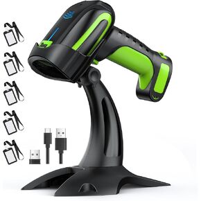 Tera Pro 2025 Fully Innovated Barcode Scanner with NFC Change Setting Battery Level Indicator 5 ID Badge Holders 1D 2D QR 3-in-1 Works with Bluetooth 2.4G Wireless USB Wired Industrial Grade 8200