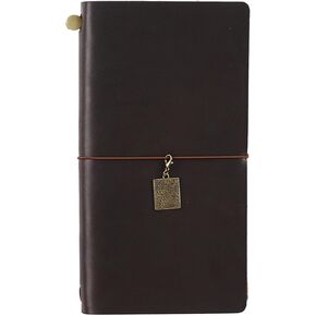 Genuine Leather TN Travel Notebook Protective Cover Journal Sketchbook Planner Agenda Diary Personal Organizers Noteboo (Blue Passport)