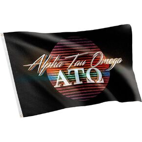 Desert Cactus Alpha Tau Omega Flag 80's letter Fraternity Banner 3x5 feet