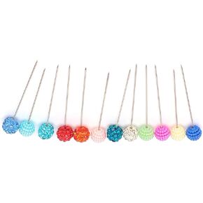 Pearl Needle, Stainless Steel Colourful Pins Sewing Straight Pins for Daily Sewing for Fabrics for Household Fixed(#1)