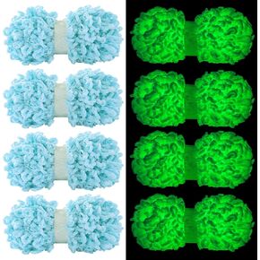 HOMBYS Bulky Glow in The Dark Loop Yarn for Finger Knitting Soft,Off The Hook Loop Yarn,No-Needle Craft Chenille Yarn for Crocheting,Purple Hand-Knitting Yarn,4 Pack (9.8 yds,3.5 oz Each Skein)