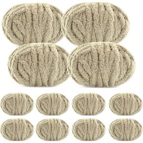 MABOZOO 8Pcs White Chenille Yarn