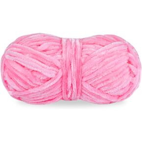 100g Chenille Yarn, Pink Blanket Yarn for Knitting, Handcrafts Weaving Soft Chenille Yarn, Crochet Yarn for Crochet Weaving