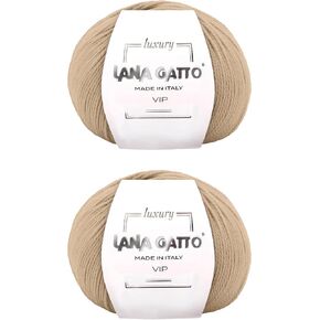 Cashmere and Extra-fine Merino Wool Luxurious Yarns for Hand Knitting and Crocheting, Made in Italy (Light Blue - 4010, 2)