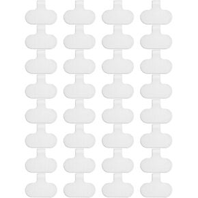 32 Pcs Write On Wire Labels - White, 1.3'' Diameter for Cable Management