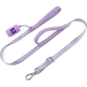 Wisedog Durable Two Handle Dog Leash: Dog Leash Heavy Duty with Dual Soft Padded Handles, Adjustable Length as Short Leash for Medium Large Dogs (Gossamer Pink, M|4.2 ft-5 ft)