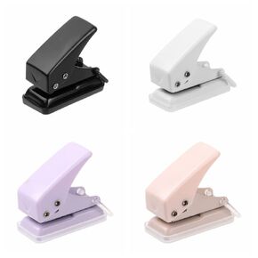 HomeSoGood 4Pcs Mini Portable Hole Puncher, 10 Sheets 1/4" Circle Punch Capacity Single Ring Hole Punch Card Punch for Office Home School Workspace