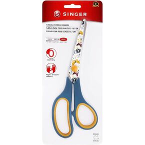 SINGER 7.75" Fashion Butterfly All Purpose Scissors - Comfort Grip TPR Handles, Sharp Stainless-Steel Blades, Ideal for Crafting & Sewing
