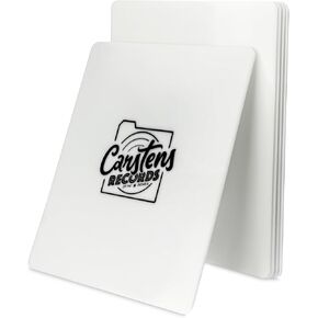 Extreme Heavy Duty Vinyl Record Dividers | 12" LP Record Dividers | 1/8" Thick | Pack of 5 Record Dividers | White | Made in The USA | Vinyl Record Organizer Tabs for Top Browsing