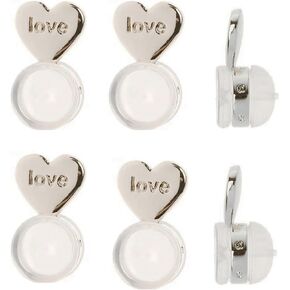 3 Pairs Earring Backs Replacements for Droopy Ears Rubber Silicone Studs Lifters Heavy Earring Backs for Studs (White)