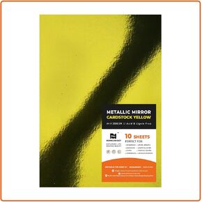 Metallic Mirror Cardstock 10 Sheets A4 Gold Perfect for Crafts & Arts,Card Making,Scrapbooking and DIY (rose gold)
