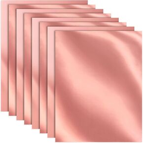 Bright Creations Metallic Rose Gold Cardstock Sheets for Arts and Crafts, Single-Sided (8.5 x 11 Inches) - Pack of 50