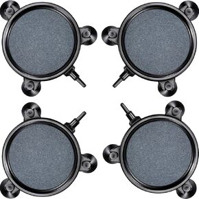 Mudder 4 Pieces Round Air Stone Disc Hydroponics Pump Bubble Diffuser Release Tool for Aquarium with 12 Pieces Suction Cups Fish Tank Aerator Air Stone Kit