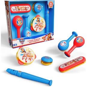 Lollipop Paw Patrol Instruments for Toddlers - Flute, Maracas, Harmonica, Tambourine - Paw Patrol Musical Toys for Toddlers - Musical Set