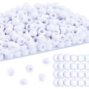Deinduser Bulk Pony Beads with Storage Box - Rainbow Pony Beads for Bracelets, Crafts, Hair Accessories, Key Chains & Jewelry Making (300PCS)
