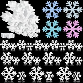 Sonwyoung 42 قطعة عيد الميلاد ثلاثية الأبعاد رغوة بيضاء ندفة الثلج عيد الميلاد للحرف اليدوية الفن DIY أشكال ندفة الثلج البيضاء كتل رغوة 1.6 بوصة 2 بوصة 3.4 بوصة 4 بوصة أحجام مختلفة للمنزل عيد الميلاد لوازم الحفلات ديكور in Kuwait