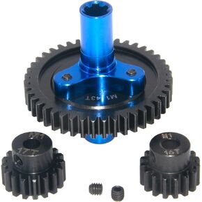 قابض شبشب وتروس من Spur Gear متوافق مع 1/10 Arrma Granite 3S و1/8 Kraton Outcast 4S Typhon Rc Car Steel Part (43T+16T+17T)