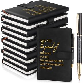 Kosiz 40 Pcs Employee Appreciation Gifts Inspirational A5 Leather Journal Notebooks with Motivational Pen for Christmas Team Management Day Accounting Gifts Staff Appreciation Gifts (Multicolor)