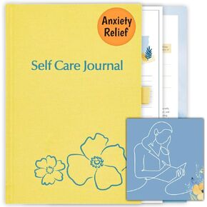 Undated 12 Month Self Care Journal | Anxiety Relief & Daily Journal for Women | Hardcover Journal Notebook, Self Awareness Journal, Self Care for Women | Mental Health Gifts, Self Care Gifts for Women