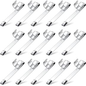 Zonon Metal Pencil Clips Slide on Pencil Pocket Epoxy Pen Clips Snap In, Ink Pen Holder Hangable Portable for Pocket Office Home(20 Pieces)