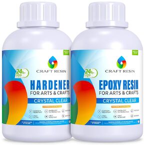 Craft Resin 1 Gallon Epoxy Resin Kit - Crystal Clear Epoxy Resin Kit & Hardener for DIY Art, Mold Casting, Jewelry Making, Coasters, Table Top, Countertop Coating - Food Safe, Heat & UV Resistant