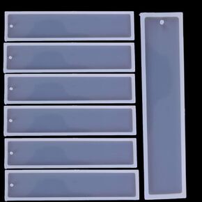 8 Pack Bookmark Resin Mold Set Rectangle Silicone Bookmark Mold Resin Bookmarks Molds DIY Making Epoxy Resin Jewelry DIY Craft Mould, 5.5Inch