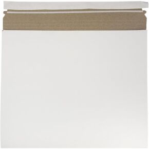 JAM PAPER Expandable Photo Mailer Envelopes with Peel & Seal Closure - 15 x 12 1/2 x 1 - White - 6 Rigid Mailers/Pack