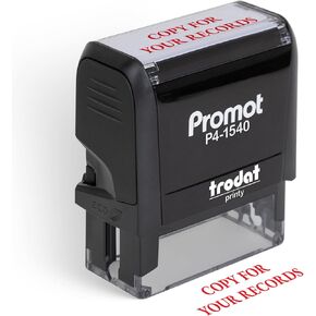 Promot Copy for Your Records - Self Inking Rubber Stamp - Ink Stamps