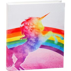 Jumbo, Stretchable Book Cover Unicorn Print. Fits Hardcover Textbooks 9 x 11 and Larger. Reusable, Adhesive-Free, Fabric Protectors are A Needed School Supply for Students