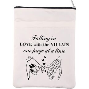 Dark Romance Book Sleeve Gothic Romance Book Cover Skeleton Lovers Gift Bookish Gift Villain Skeleton Theme Gift Dark Love Gift (LoveWithVillain BS)